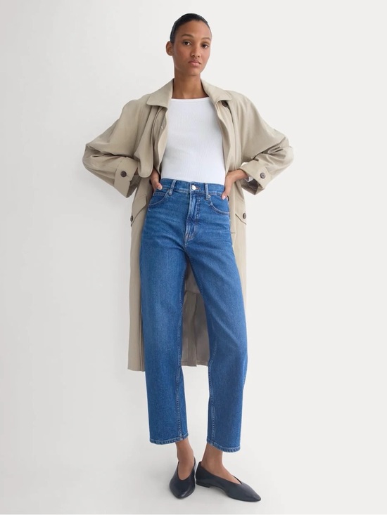 Everlane Denim - Everlane blue denim jeans with tan stitching
